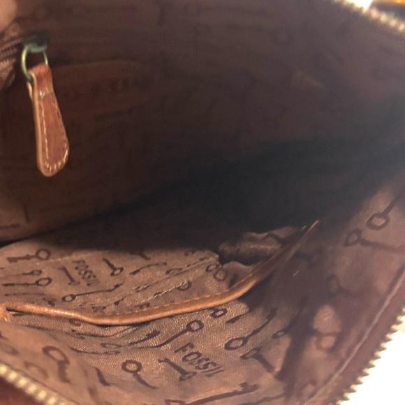 Fossil Brown Leather Crossbody Bag main - Picture 8 of 9
